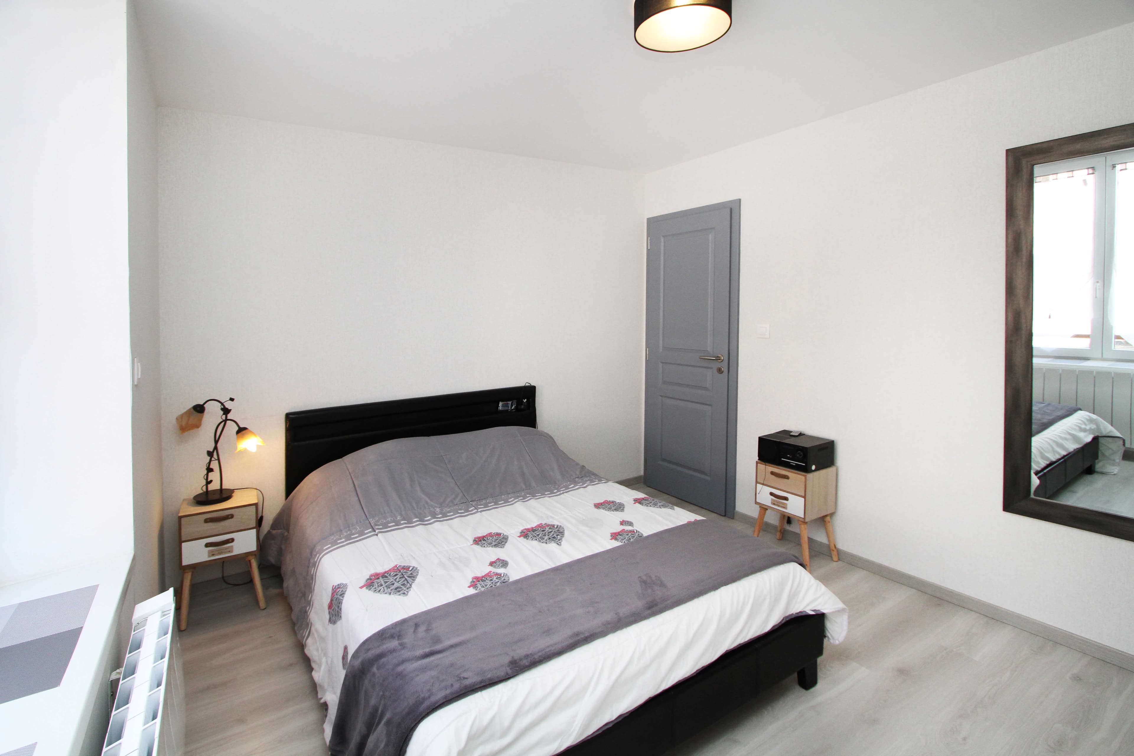 Separates Schlafzimmer in der Ferienwohnung Les Myrtilles