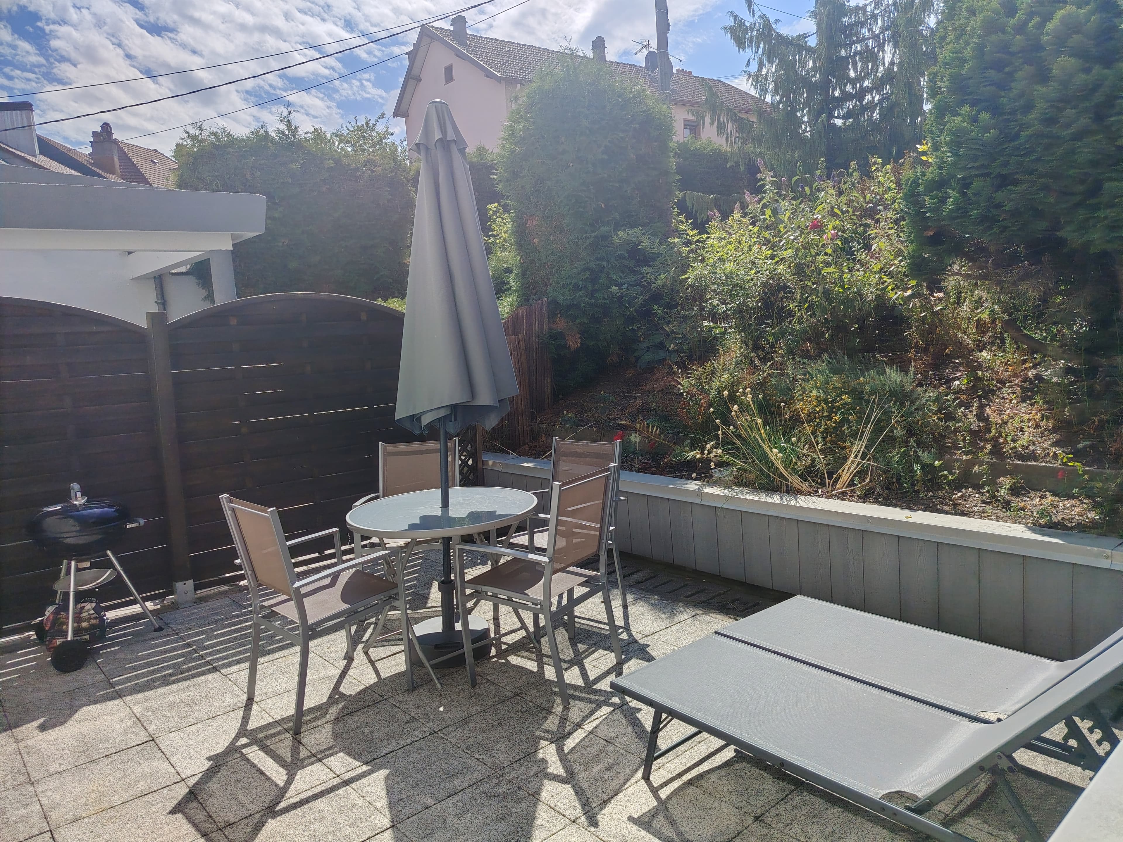 Private Terrasse der Ferienwohnung Les Myrtilles